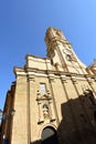 Facade of Saint Lorenzo church of Huesca, Aragon, Spain