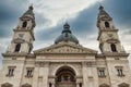 Facade Saint Stephen`s Basilica Budapest, Hungary Royalty Free Stock Photo