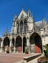 The facade of the Saint Urban Basilica in Troyes Royalty Free Stock Photo