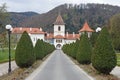 Facade of Sambata de Sus; monastery, Transylvania, Romania Royalty Free Stock Photo