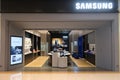 Facade of Samsung electronic retail store.