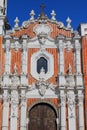 Facade of the San Jose church in tlaxcala city II Royalty Free Stock Photo