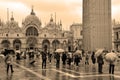 Facade of the San Marco Basilica in Venice Royalty Free Stock Photo