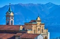 Madonna del Sasso Sanctuary above the Lake Maggiore, Orselina, Switzerland Royalty Free Stock Photo