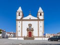 Facade of Santa Maria da Devesa church, the mother church of Castelo de Vide Royalty Free Stock Photo