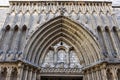 Facade of the Santa Maria del Pi church in Barcelona, Catalonia, Spain