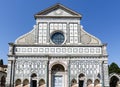 Facade of the Santa Maria Novella, a Roman Catholic church in Florence, Italy Royalty Free Stock Photo