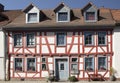 Facade of scenic generic half timbered house in Idstein Royalty Free Stock Photo