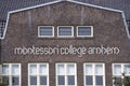 Facade of the school of the Montessori College Arnhem