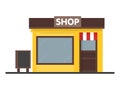 Facade Shop Store icon with signboard. Template concept for the website, advertising and sales