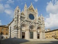 Facade of the Siena Duomo. Tuscany, Italy Royalty Free Stock Photo