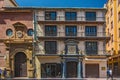 Facade of the Sociedad econÃÂ³mica amigos del paÃÂ­s building Casa del Consulado in Malaga, Spain