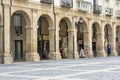 Facade of spanish Town square Royalty Free Stock Photo