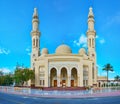The facade of Jumeirah Grand Mosque, Dubai, UAE Royalty Free Stock Photo
