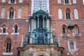 facade of St Mary Basilica in Old Town, Krakow Royalty Free Stock Photo