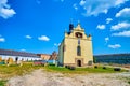 The facade of St Nicholas Church in Medzhybizh Castle, Ukraine