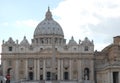 Facade of St. Peter's Basilica in Rome in Italy
