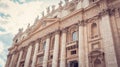 Facade of the St Peter`s, Vatican city