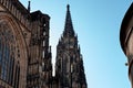 Facade of the St. Vitus cathedral in Prague Castle in Prague, Czech Republic Royalty Free Stock Photo