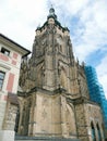 Facade of St Vitus Cathedral, Prague Royalty Free Stock Photo