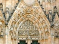 Facade of St Vitus Cathedral, Prague Royalty Free Stock Photo