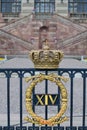 The facade of Stockholm Royal Palace/ Kungliga slottet in Gamla stan/ old town, Stockholm