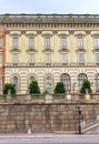 The facade of Stockholm Royal Palace Kungliga slottet, Stockholm, Sweden Royalty Free Stock Photo