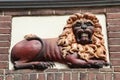 facade stone lion