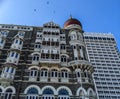 Facade of the Taj Mahal Palace Hotel in Mumbai. Royalty Free Stock Photo