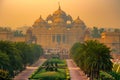 Facade of a temple Akshardham in Delhi, India Royalty Free Stock Photo