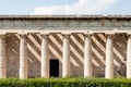 Facade of Temple of Hephaestus, greek Doric-style architecture, in Athens