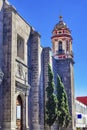 Facade Tower Temple Convent of Holy Trinity Puebla Mexico Royalty Free Stock Photo