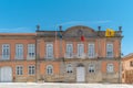 Facade of the town hall building of Arcos de Valdevez at the Praca do Municipio. Arcos de Valdevez, Viana do Castelo Portugal