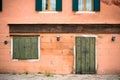 Facade of a traditional house in Venice, Italy Royalty Free Stock Photo