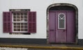 facade of a traditional stone house, Horta, Azores, Portugal, Royalty Free Stock Photo