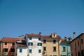 Facade of a traditional-style house on Tartini Square in the coastal town of Piran, Slovenia