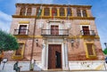 Facade of a typical brick palace