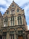 Facade of a typical house in Bruges, Belgium