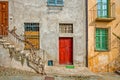 Facade of typical italian house. Royalty Free Stock Photo