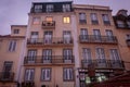 Facade typical of the old buildings of Lisbon