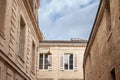 Facade of a typical old French residential building in Bordeaux, France Royalty Free Stock Photo