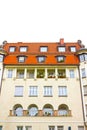 The facade of typical residential house of Munich in Bavaria