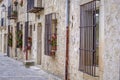 Facade of a typical rural house in Pedraza Spain