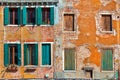 Facade of typical venetian house. Royalty Free Stock Photo