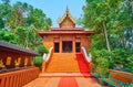 The facade of the Ubosot of Wat Phra Kaew Temple, Chiang Rai, Thailand