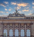 Facade of the University Palace of Strasbourg, a neo-Renaissance building built 1879-1884, France