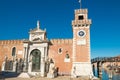 Facade of Venetian Arsenal in Venice Royalty Free Stock Photo
