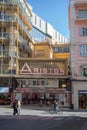 Facade view of the Ariston Theatre in Sanremo