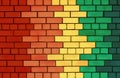 Colorful brick wall Royalty Free Stock Photo