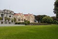 Facade view of New Zealand Parliament buildings and Parliamentary Library, Wellington, New Zealand Royalty Free Stock Photo